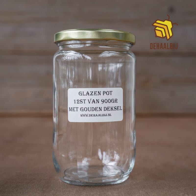 Glazenpotten rond 12st 700ml/900g met deksel