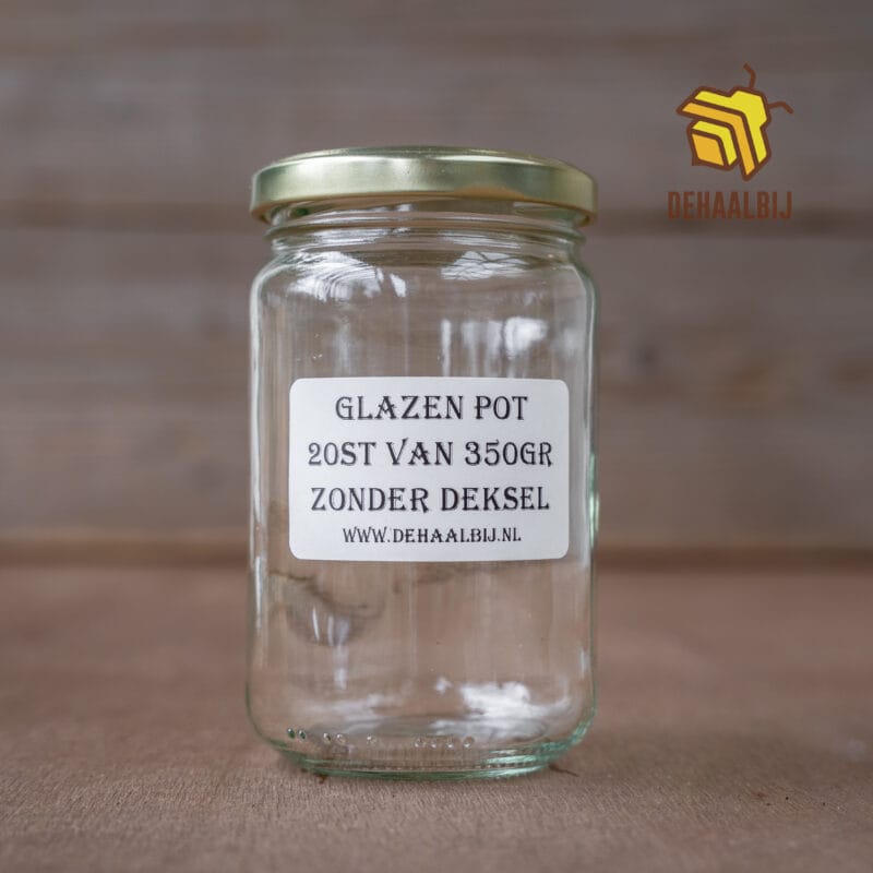 Glazenpotten rond 20st 290ml/350g met gouden 63mm deksel