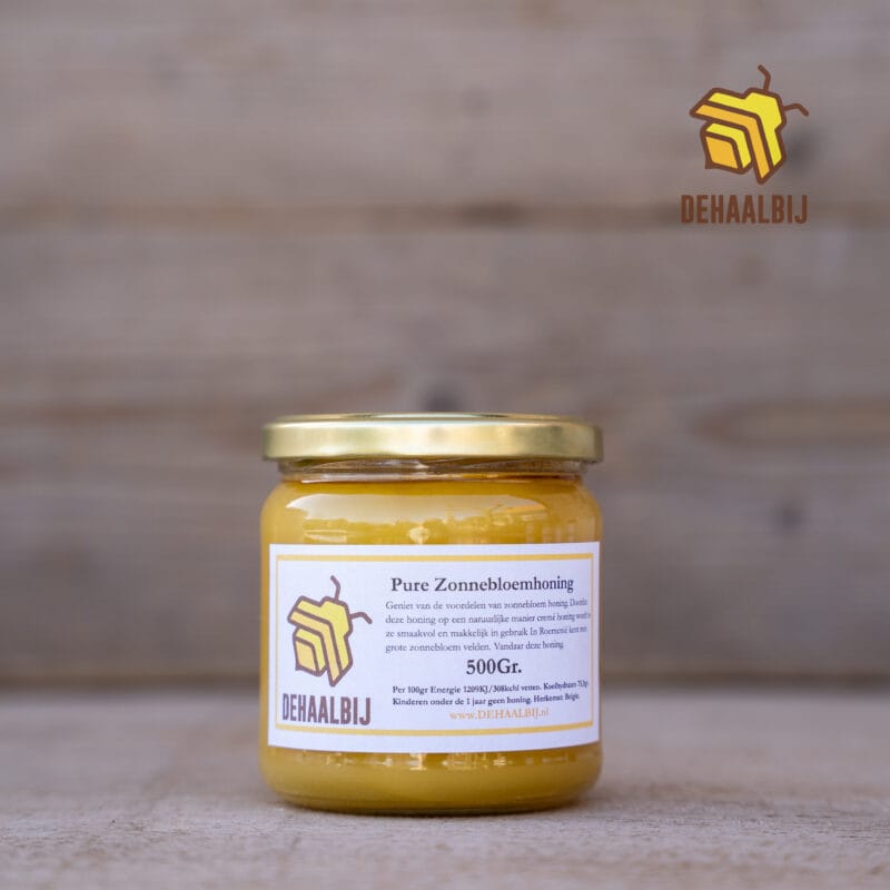 Rauwe zonnebloemhoning creme honing smeerbaar